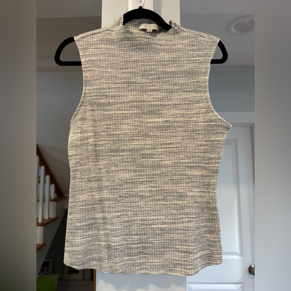 Anthropologie Textured Gray Tank Top